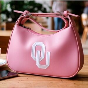Sandol University of Oklahoma Sooners Pink Shoulder Bag OU Logo 281549 NEW 9 X 5